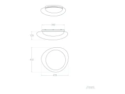 Plafón LED 18W Metal y Metacrilato CCT Seleccionable Camden M 2200K - 3000K - 4000K CCT