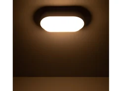 Plafón LED 15W Oval para Exterior 85x173 mm IP65 White 3000K Blanco Cálido