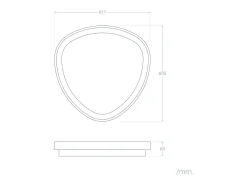 Plafón LED 30W Ovalado Metal Ø600 mm CCT Seleccionable Owen Dorado