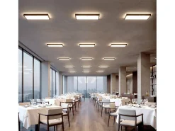Plafón LED 24W Rectangular SwitchCCT Seleccionable 580x200 mm Doble Cara Negro Seleccionable (Cálido-Neutro-Frío)