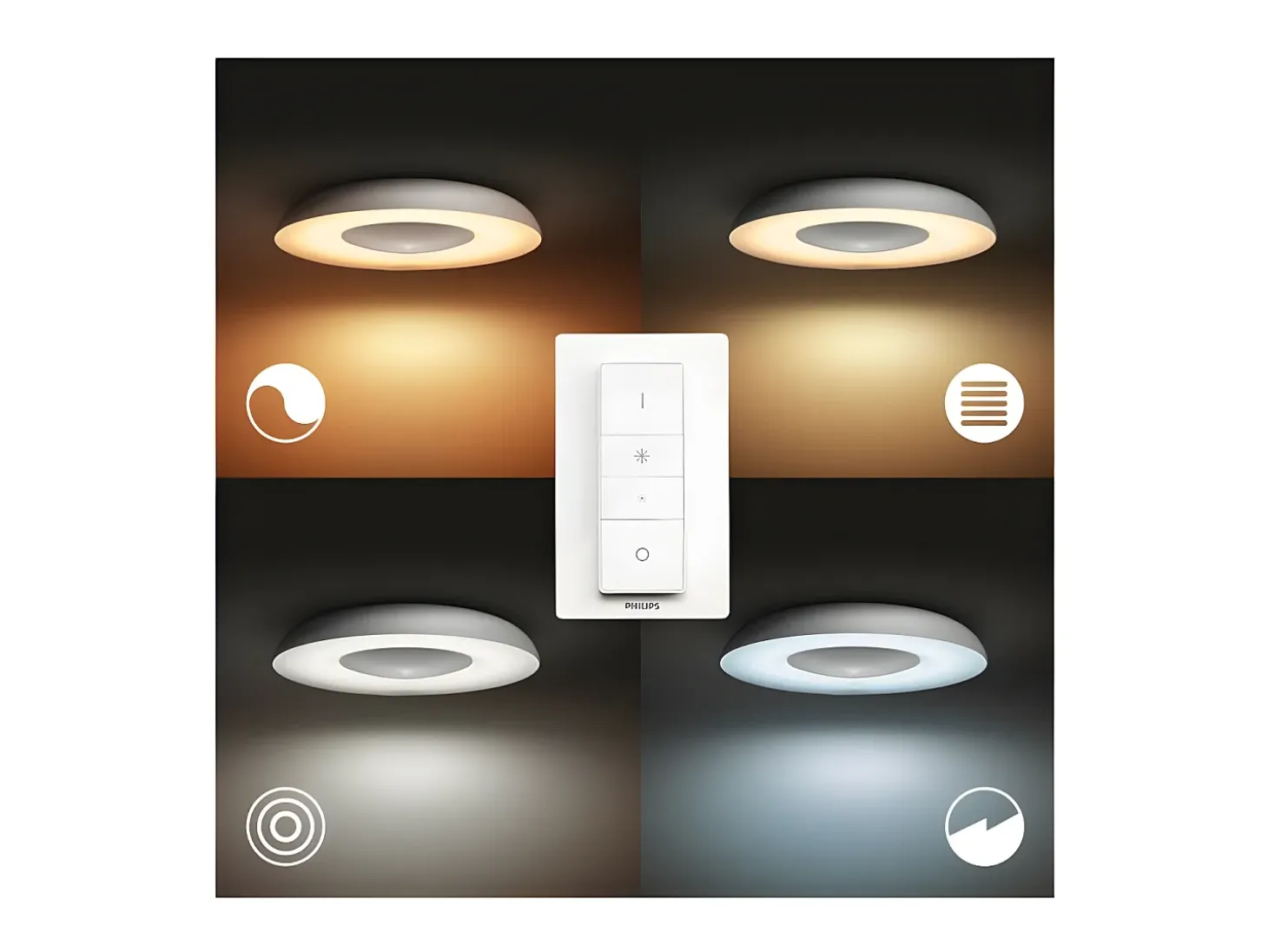 Plafón LED 27W White Ambiance Hue Still Gris
