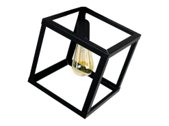 Plafón TOSEL ,metal,Negro ,A37xD35xP35 cm