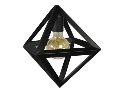 Plafón TOSEL ,metal,Negro ,A32xD30xP30cm