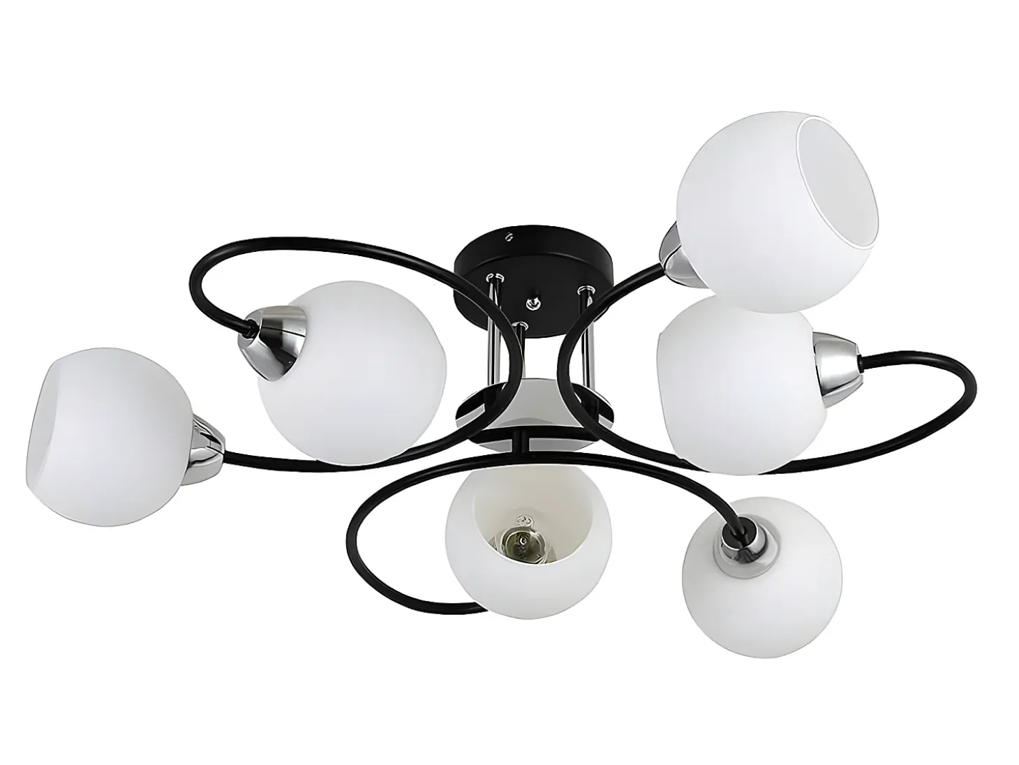 Plafon De 6 Luces Modelo Fuji Negro