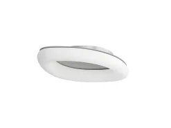 Plafon Led Dimable Paris 60w Blanco/plata Con Mando A Distancia