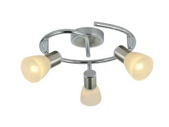 Plafon Para Baño Con 3 Focos Articulados Modelo Cholo Cromo/niquel