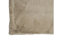 Plaid de tela beige de 180x130x3 cm