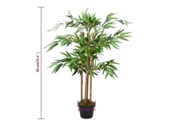 Planta artificial de bambú Twiggy con macetero 90 cm ES605203