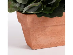 Planta artificial de Poliéster y cemento con arena - 29 x 13 x 40 - Rojo - GERANIUM