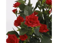 Planta artificial de Poliéster y terracota - Ø25 x 33 - Rojo - ROSEBUSH
