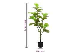 Planta artificial Ficus 30 hojas verde 125 cm