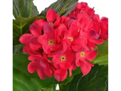 Planta artificial hortensia con macetero 60 cm roja ES502029