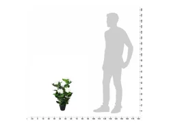 Planta artificial hortensia con macetero 60 cm blanca ES438394