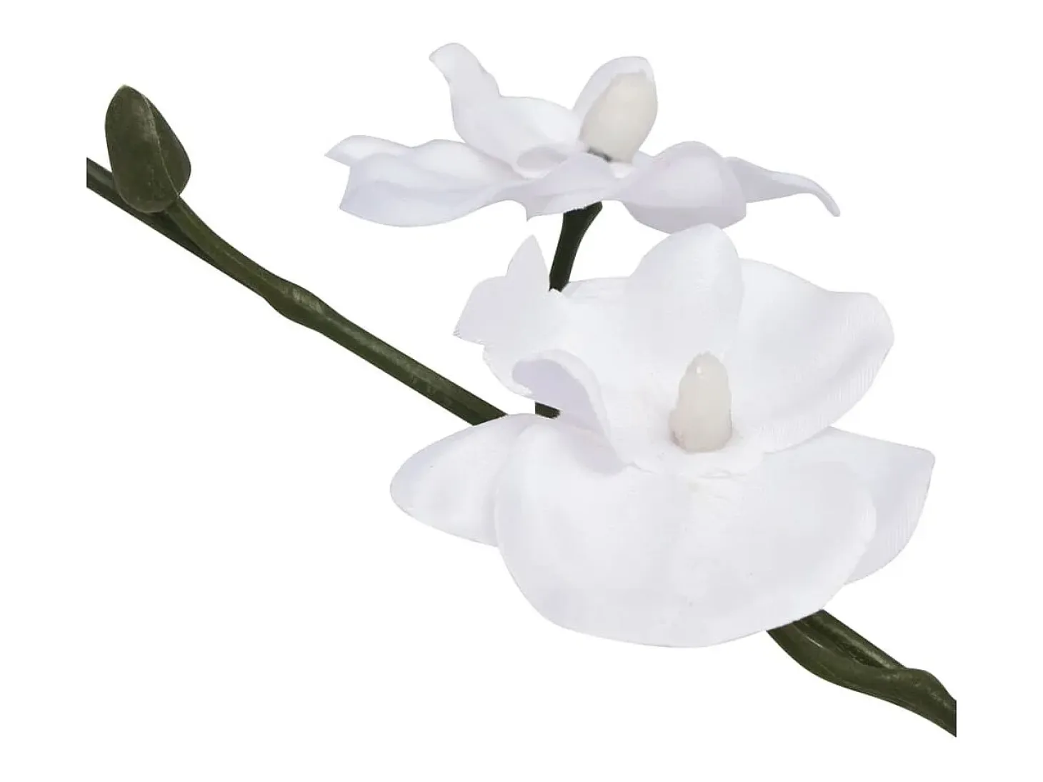 Planta artificial orquídea con macetero 30 cm blanca ES404292