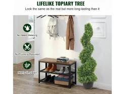 Planta Artificial, SucceBuy Árbol Topiario Artificial de 90 cm, Hoja Reemplazable, Decoración del Hogar