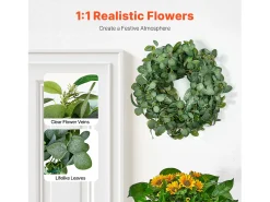 Planta Artificial, SucceBuy Corona Artificial de 66,04 cm, Hojas de Eucalipto Verde, para todo el Año