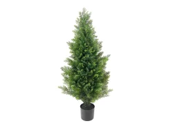 Planta Artificial, SucceBuy Paquete de 2 Árboles Topiarios Artificiales de Cedro de 91 cm Resistentes a los Rayos UV para Decoración Interior/Exterior
