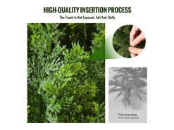 Planta Artificial, SucceBuy Paquete de 2 Árboles Topiarios Artificiales de Cedro de 91 cm Resistentes a los Rayos UV para Decoración Interior/Exterior