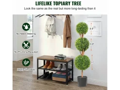 Planta Artificial, SucceBuy Árbol Topiario Artificial de 120 cm, Planta Decorativa con Hojas Reemplazables