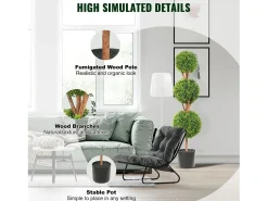 Planta Artificial, SucceBuy Árbol Topiario Artificial de 120 cm, Planta Decorativa con Hojas Reemplazables