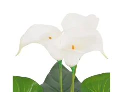 Planta cala lilly artificial con macetero 45 cm blanca ES695385