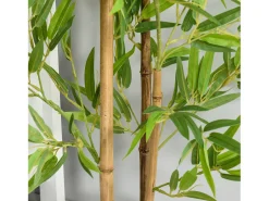 Planta de bambú artificial de 120 cm con maceta decorativa verde (15,5 x 15,5 x 120 cm)