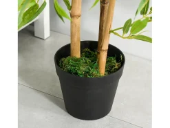 Planta de bambú artificial de 120 cm con maceta decorativa verde (15,5 x 15,5 x 120 cm)