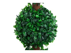 Planta de boj artificial forma de bola con maceta verde 90 cm ES405993