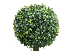 Planta de boj artificial forma de bola con maceta verde 118 cm ES966718