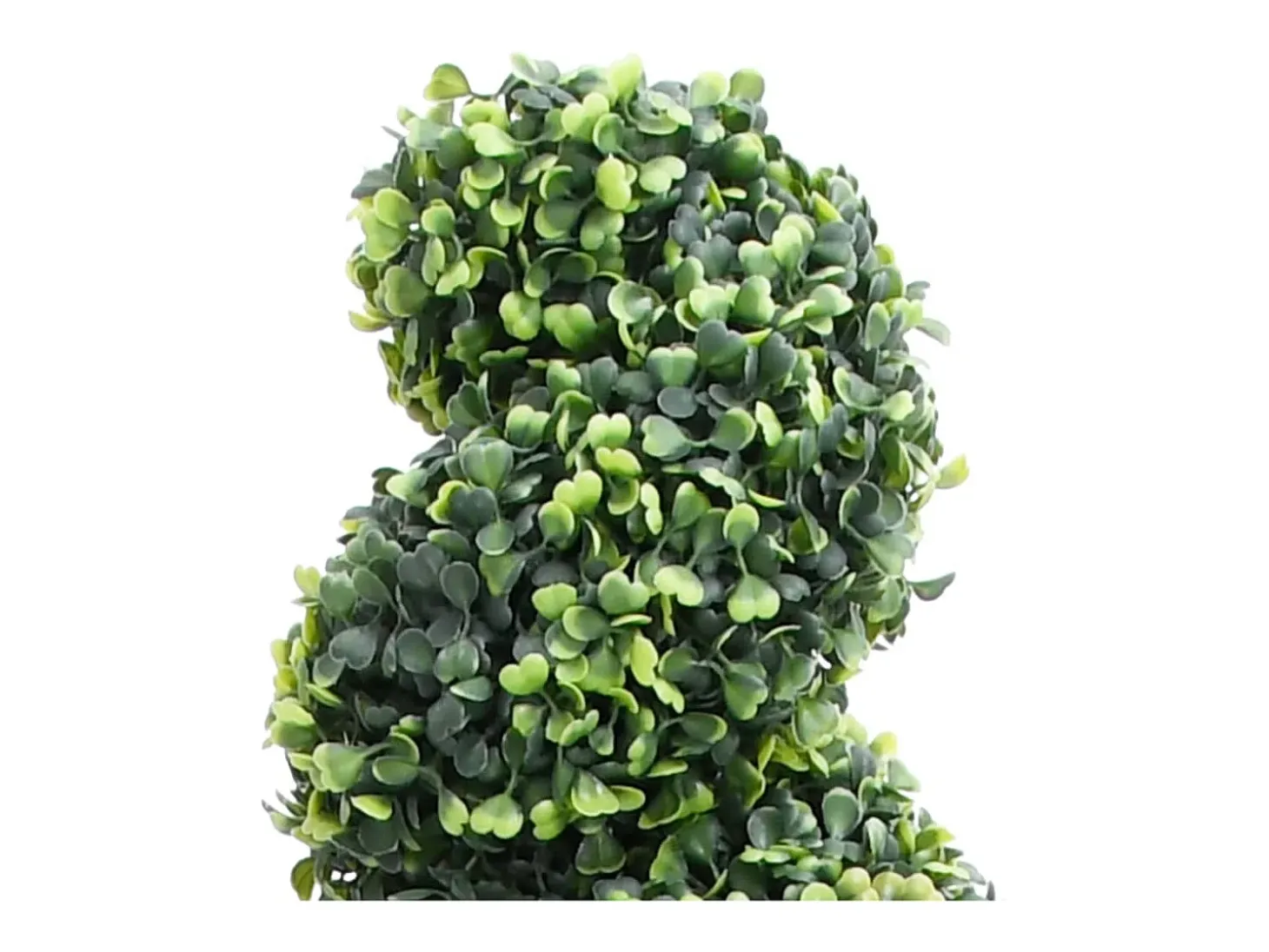 Planta de boj artificial en espiral con maceta verde de 59 cm