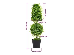 Planta de Boj artificial con macetero verde 100 cm ES145333