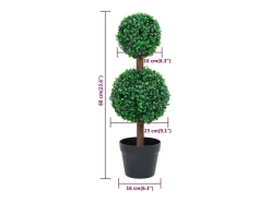 Planta de boj artificial con maceta forma esférica verde 60 cm