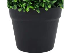 Plantas artificiales de boj (2 unidades, con macetas, bola verde, 37 cm)