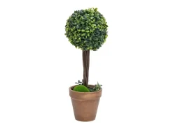 Plantas de boj artificial 2 uds forma bola maceta verde 33 cm ES903187