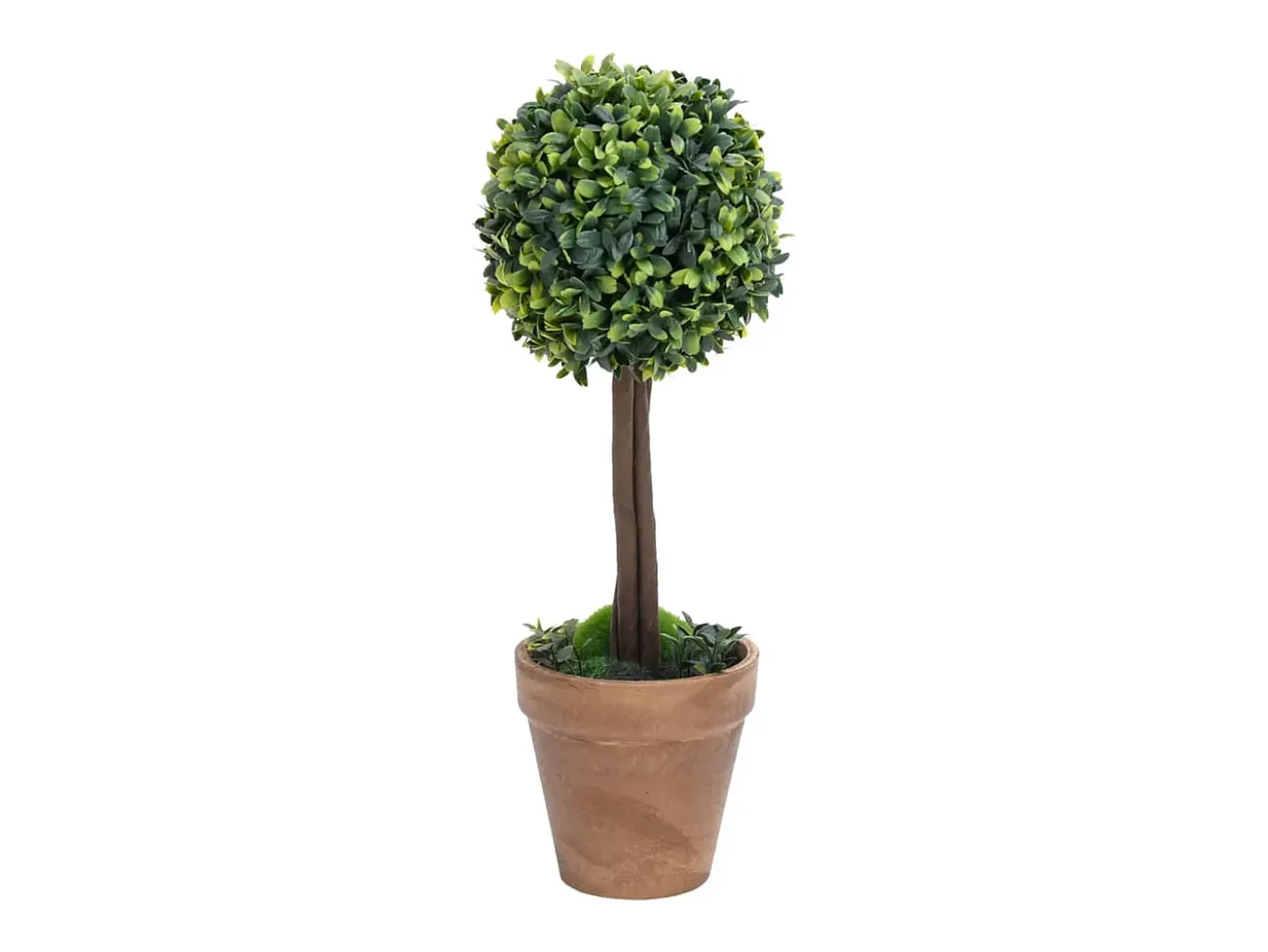 Plantas de boj artificial 2 uds forma bola maceta verde 33 cm ES903187