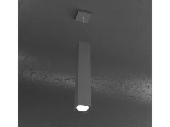 Plate Sospensione Tubo H.50 1 Luce Grigio Antracite