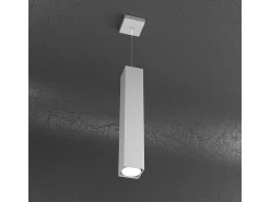 Plate Sospensione Tubo H.50 1 Luce Grigio