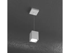 Plate Sospensione Tubo H.10 1 Luce Grigio