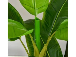 Plátano artificial de 150 cm con maceta y espuma de polietileno, color verde (17 x 17 x 150 cm)