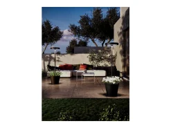Poldina Reverso Solar L Sage - Lámpara de pie LED solar y recargable 11,7W - Lámpara de pie para exterior e interior H.156cm