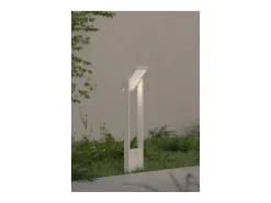 POPA - Foco solar blanco de 100 cm y 4000 K para jardín Beneito Faure