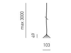 Portalámparas Alice de latón con cable transparente para lámparas colgantes 1XE27 max 1X60W IP20 - Longitud máx 3 metros