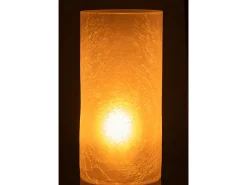 Portavelas cilindro agrietado cristal blanco helado extra Alt. 29