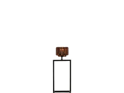 Portavelas de pie rectangular cristal marrón Alt. 31