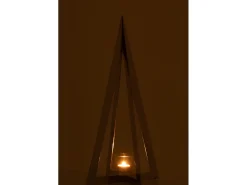 Portavelas árbol acero inoxidable/cristal plata Alt. 58 cm