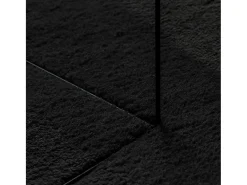 Prolenta Premium - Alfombra de pelo corto suave lavable HUARTE negro 160x160 cm