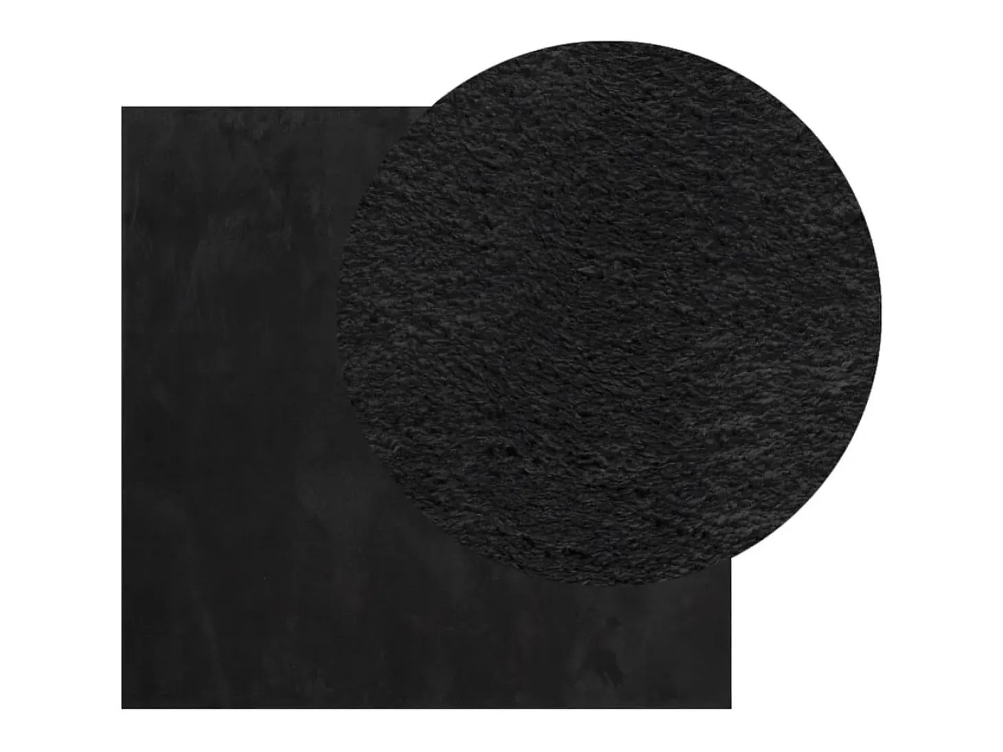 Prolenta Premium - Alfombra de pelo corto suave lavable HUARTE negro 160x160 cm