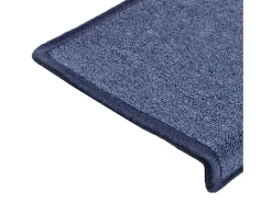 Prolenta Premium - Alfombras de peldaños de escalera 15 uds azul 65x21x4 cm