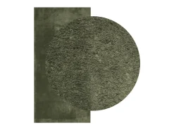 Prolenta Premium - Alfombra pelo corto suave lavable HUARTE verde bosque 100x200cm