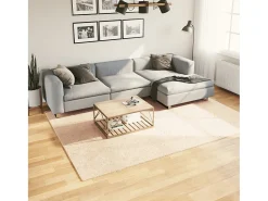 Prolenta Premium - Alfombra de pelo corto suave lavable HUARTE beige 200x280 cm